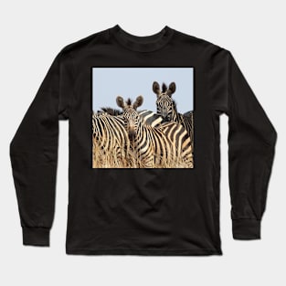 Plains Zebra Group, Akagera National Park, Rwanda. Long Sleeve T-Shirt